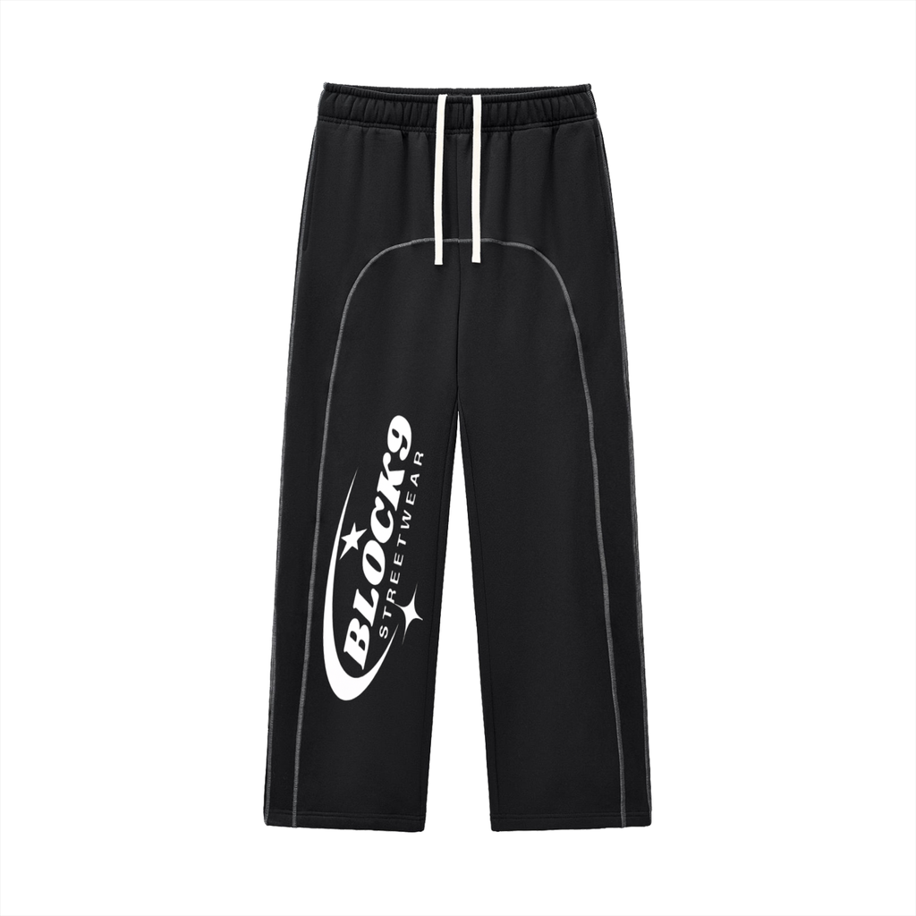 Contrast-Stitched Fleece Sweatpants